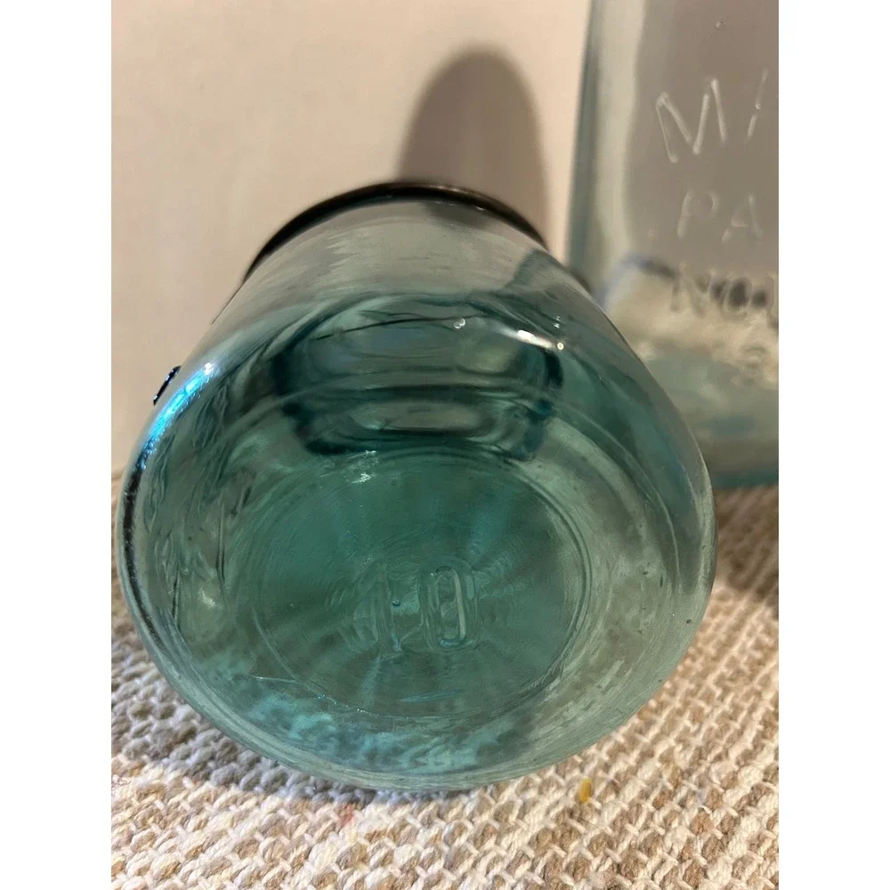 Vintage Ball Ideal Atlas Strong Shoulder Mason Patent 1858 Glass Jars Set of 3